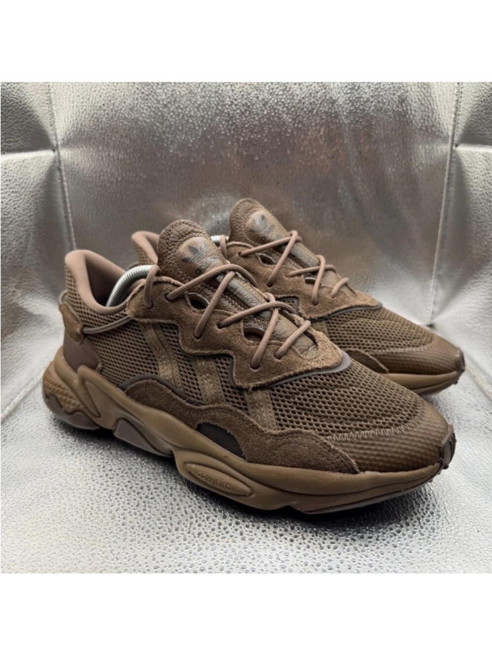 Adidas Women’s Ozweego Brown Suede & Mesh Chunky Sneakers